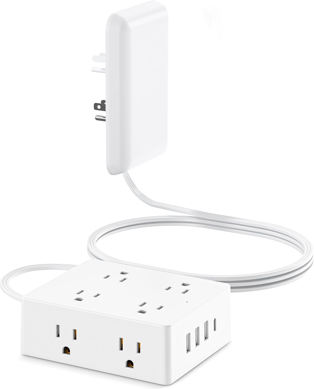 Thumbnail 6 de Olcorife Flat Extension Cord with Outlet Cover — 6 Outlets, 3 ft, Flat Plug Power Strip