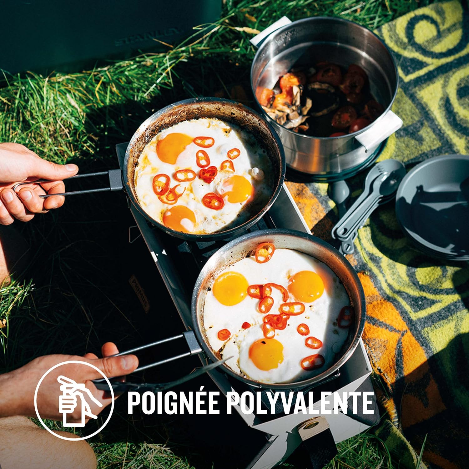 Thumbnail 4 de STANLEY Adventure Batterie de cuisine de camping tout-en-un (9 pièces) en acier inoxydable