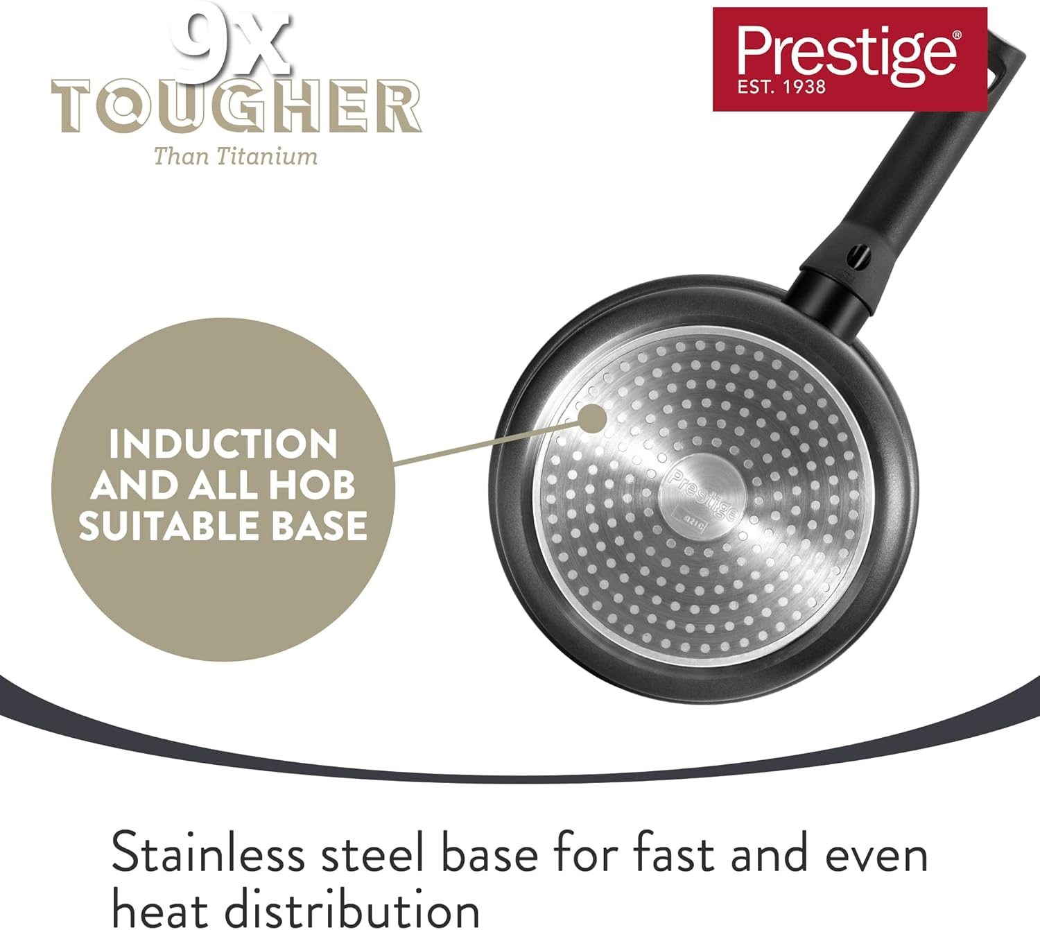 Thumbnail 4 de Prestige Egg Poacher Pan – 2 in 1 Poached Egg Maker with 4 Non‑Stick Cups & 20cm Induction Pan