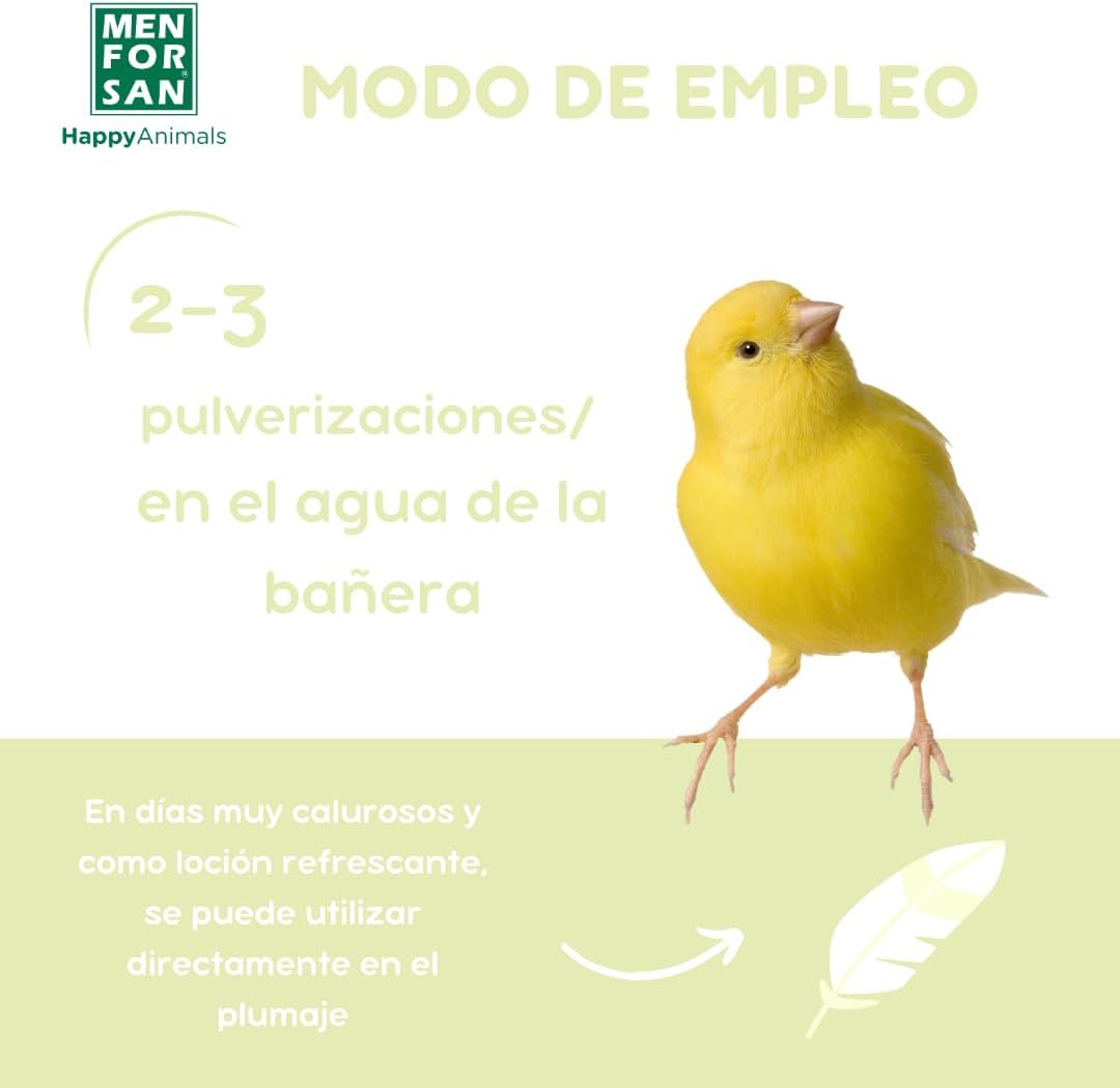 Detalle de Shampooing Men for San Glycérine Oiseaux (125 ml) – spray idratante per piumaggio dei uccelli