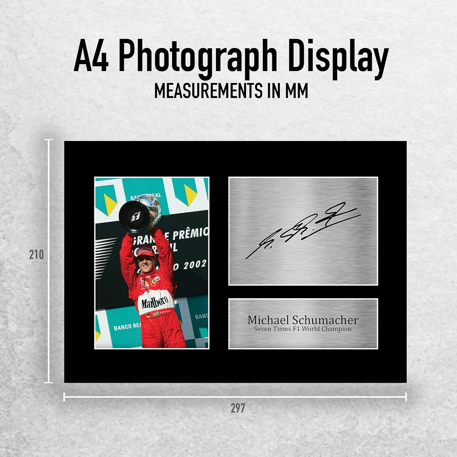Thumbnail 1 de HWC Trading Michael Schumacher Gift Signed A4 Printed Autograph F1 Photo Display