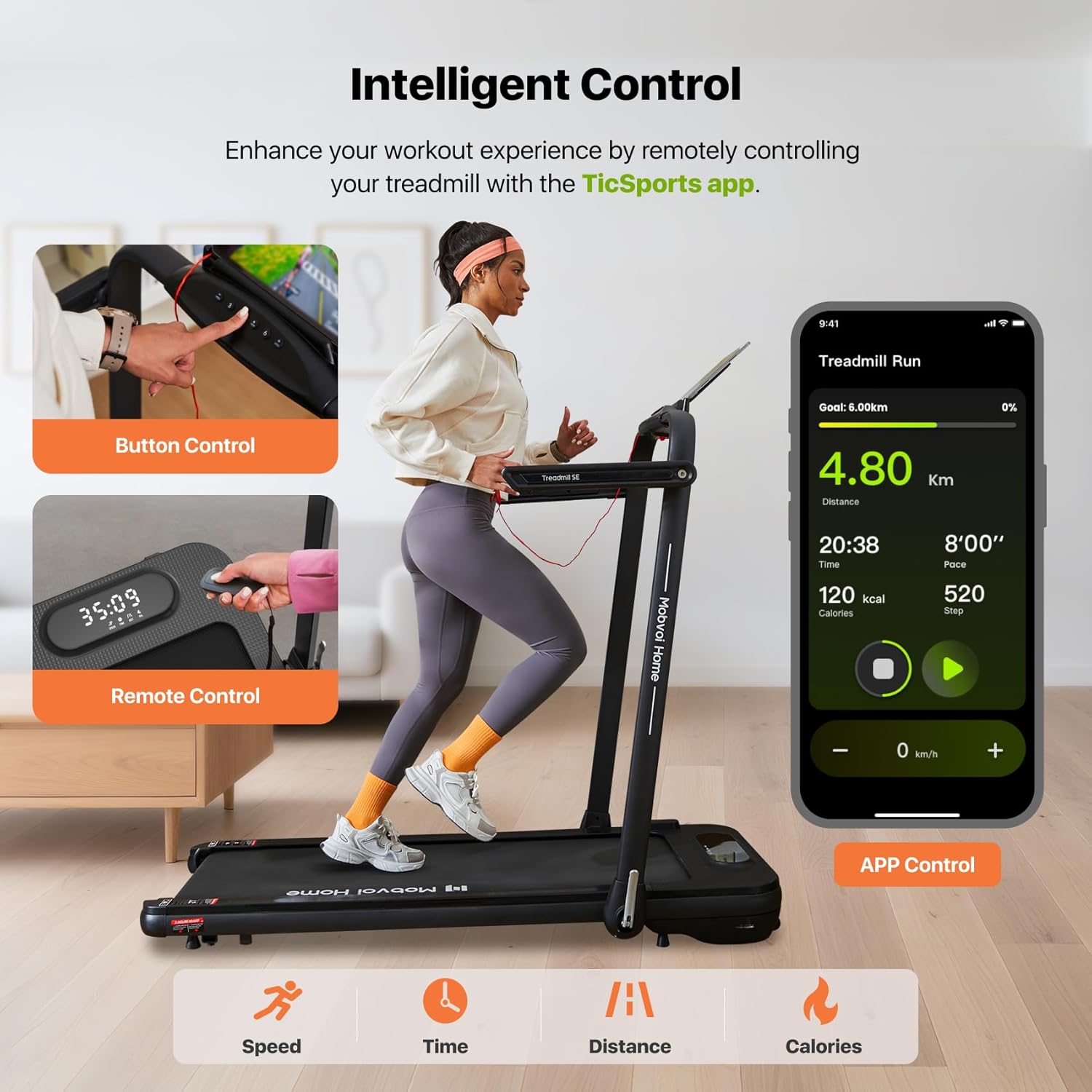 Thumbnail 3 de Mobvoi Home Treadmill SE 3-in-1 Folding Under Desk Running Machine