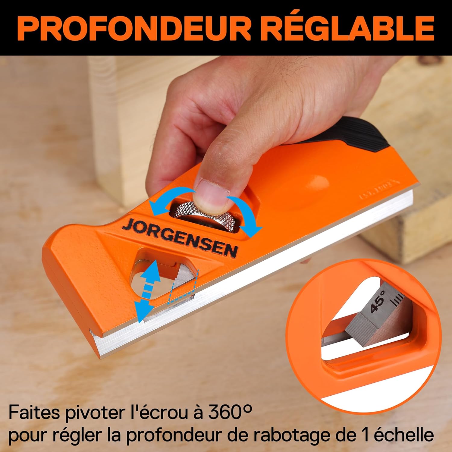 Thumbnail 3 de JORGENSEN Raboteuse d'angle 45° 4/5/6 mm