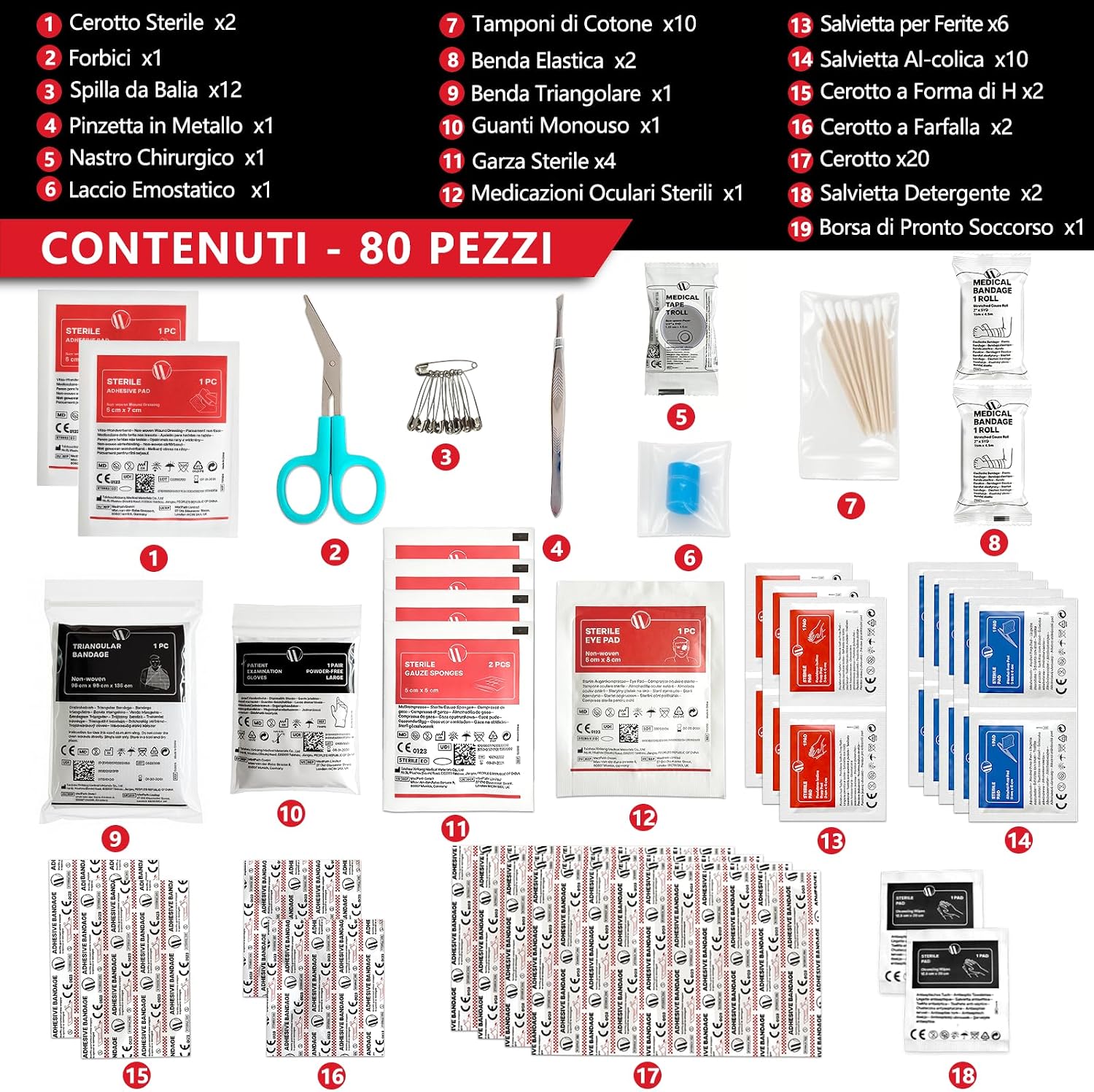 Detalle de SYNYOUR Mini kit pronto soccorso 80 pezzi