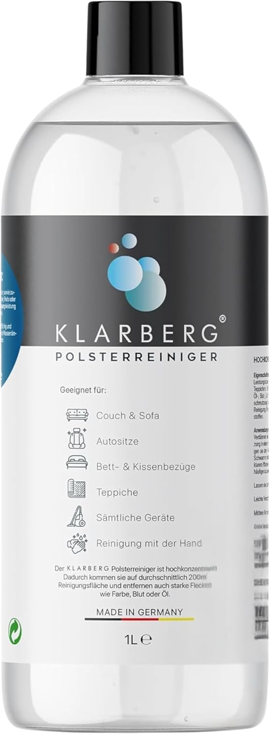 Detalle de KLARBERG geconcentreerde bekledingsreiniger 1 l, zonder parfum