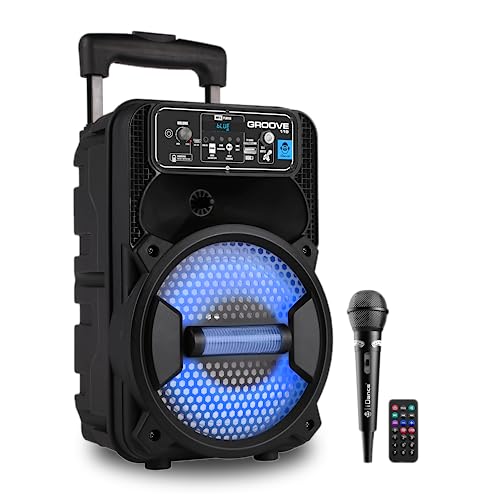 Detalle de Cefa Toys – Altavoz Bluetooth portátil de 100 W con micrófono, mando y iluminación LED
