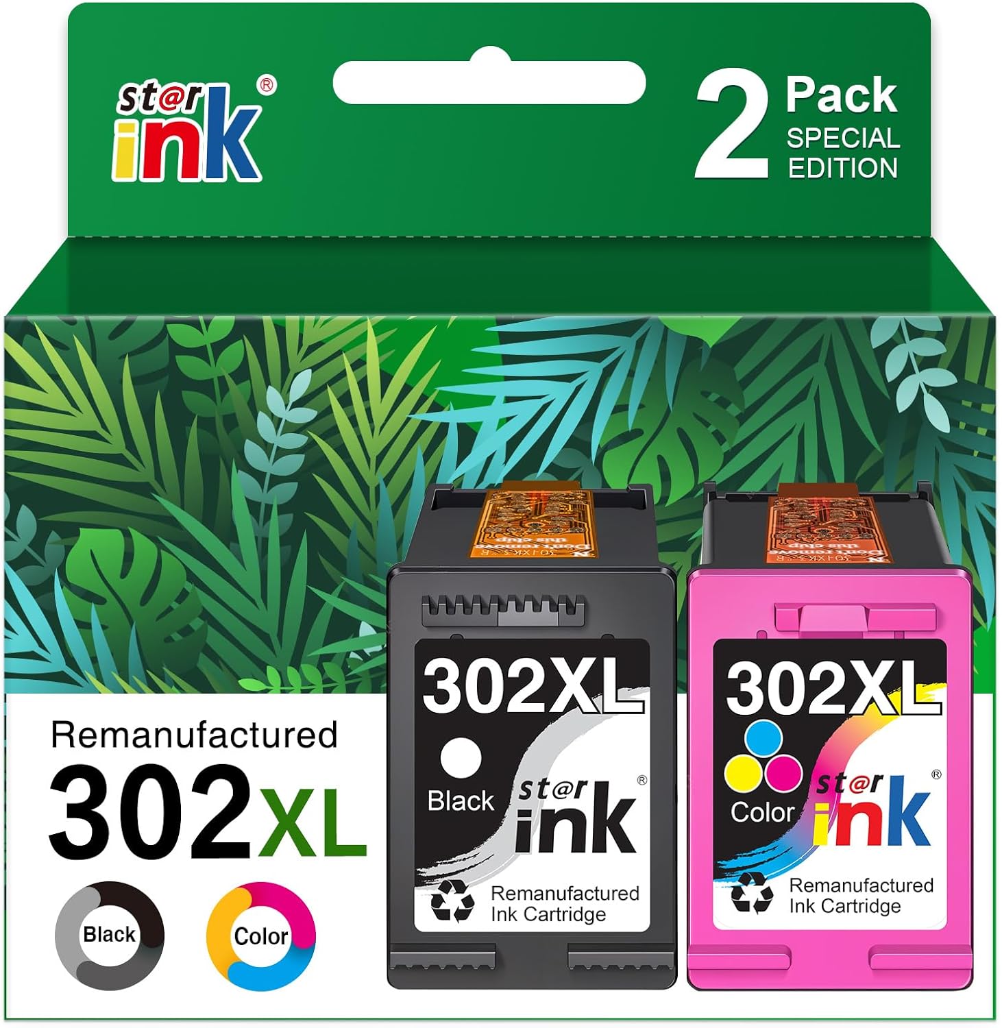 Starink 302XL Cartucce d'inchiostro Rigenerato per HP 302 XL Nero e Colore – Compatibilità ampia