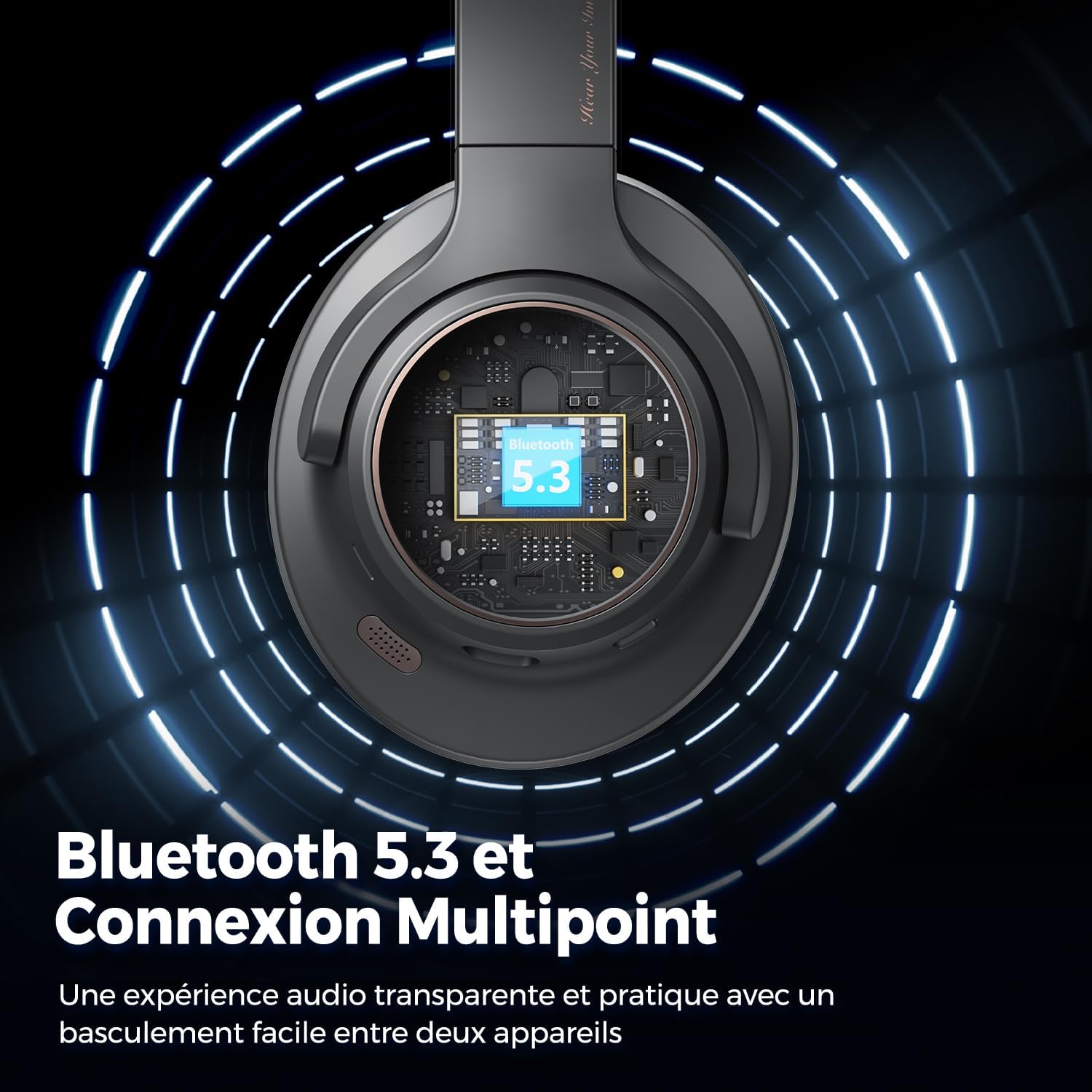 Thumbnail 5 de SoundPEATS Space : casque sans fil ANC hybride, autonomie remarquable et mode jeu multipoint