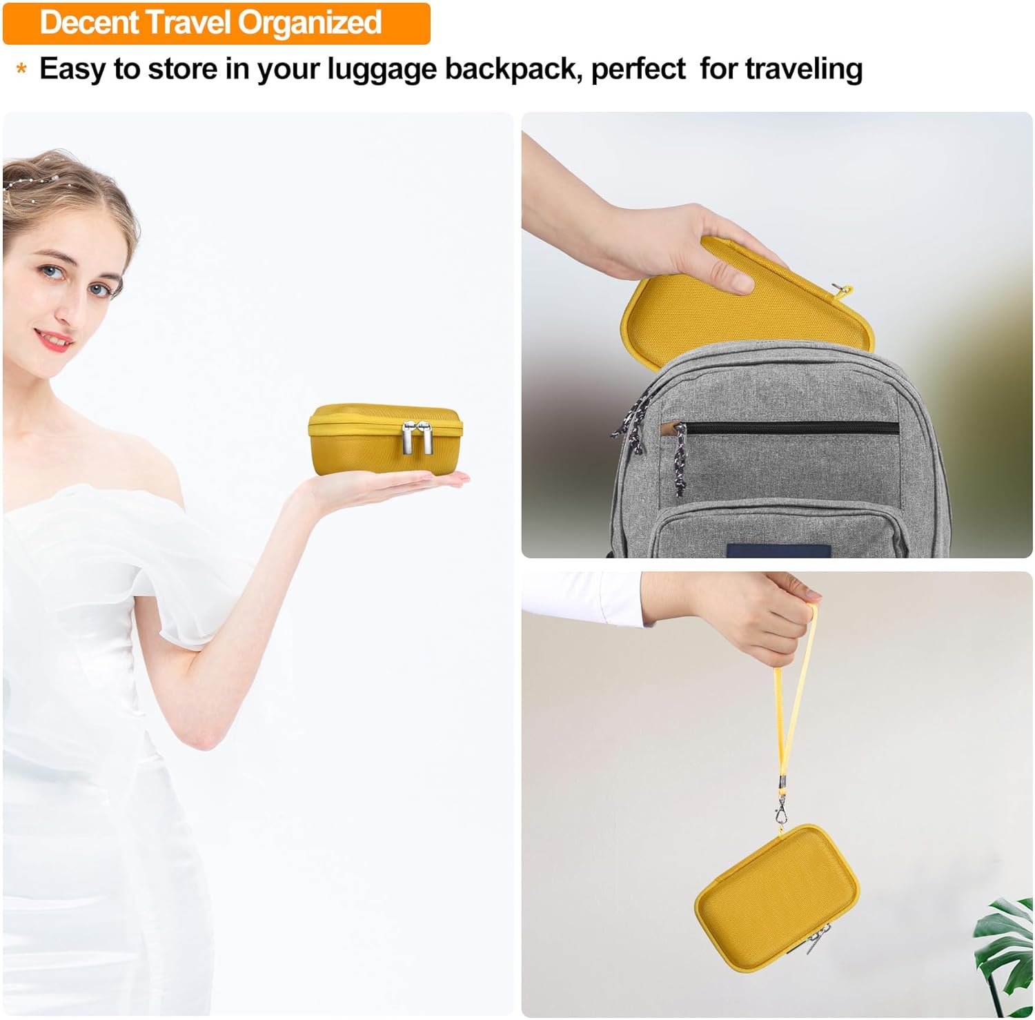 Thumbnail 5 de Elonbo carrying case for Panasonic Lumix DC-TZ99 / LX10 / ZS series travel bag (yellow)