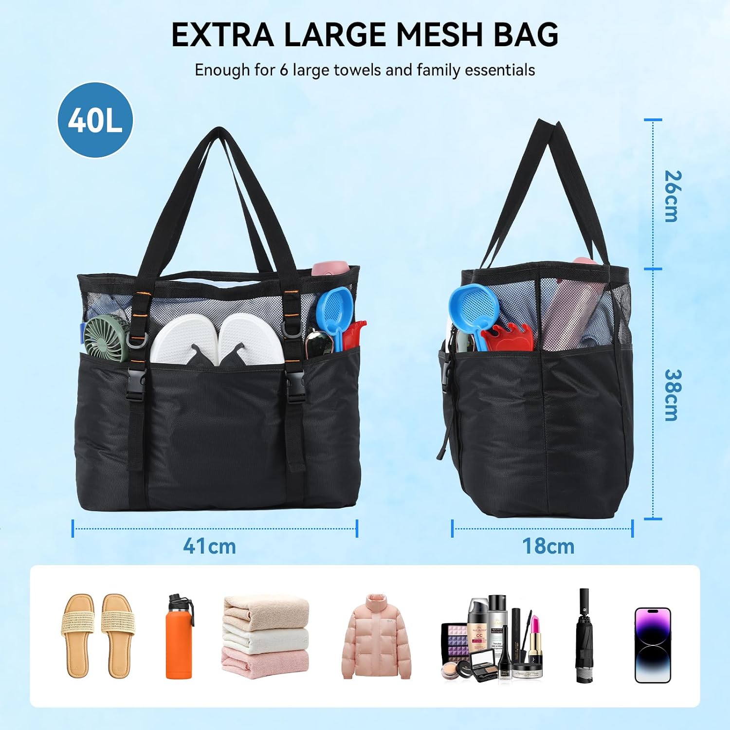 Detalle de Cozary Borsa Mare Grande 40L da spiaggia