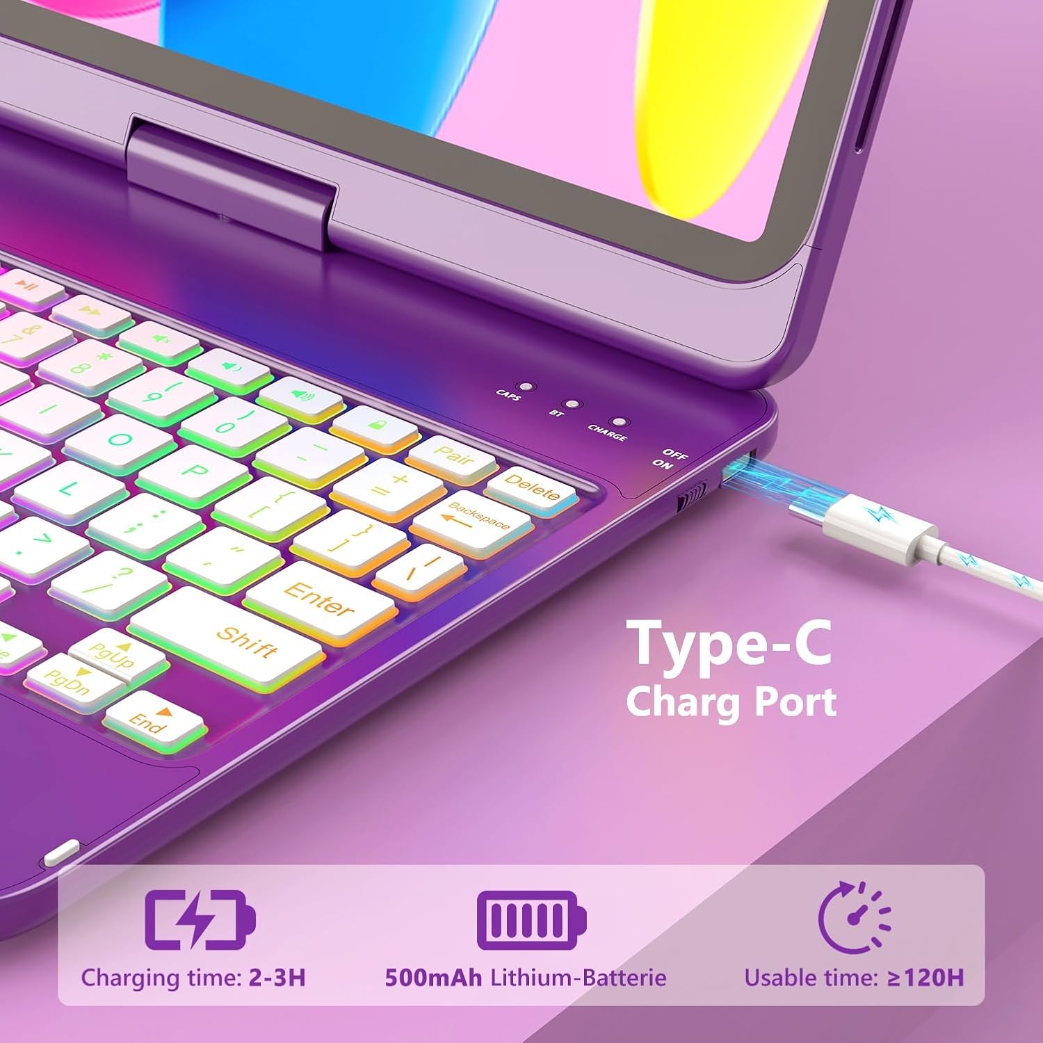 Thumbnail 5 de FUWANG Touch Keyboard Case for iPad 11th Gen A16