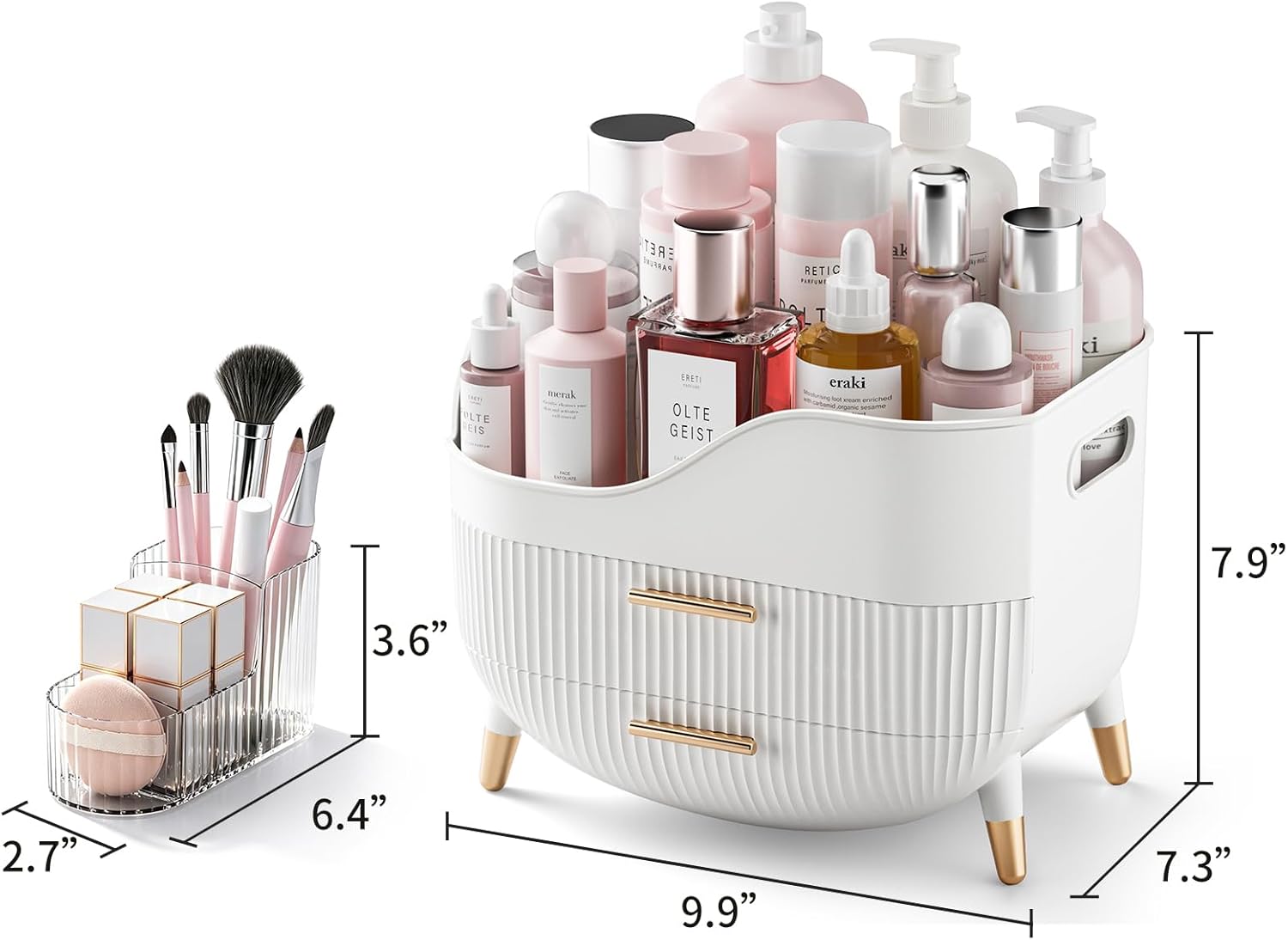 Detalle de Pajiriona Makeup Organizer with Drawers ⚙