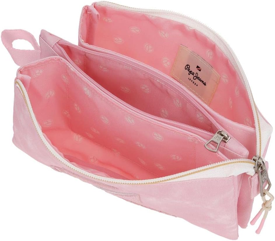 Detalle 2 de Pepe Jeans Holi Estuche Triple Rosa 22x12x5 cm