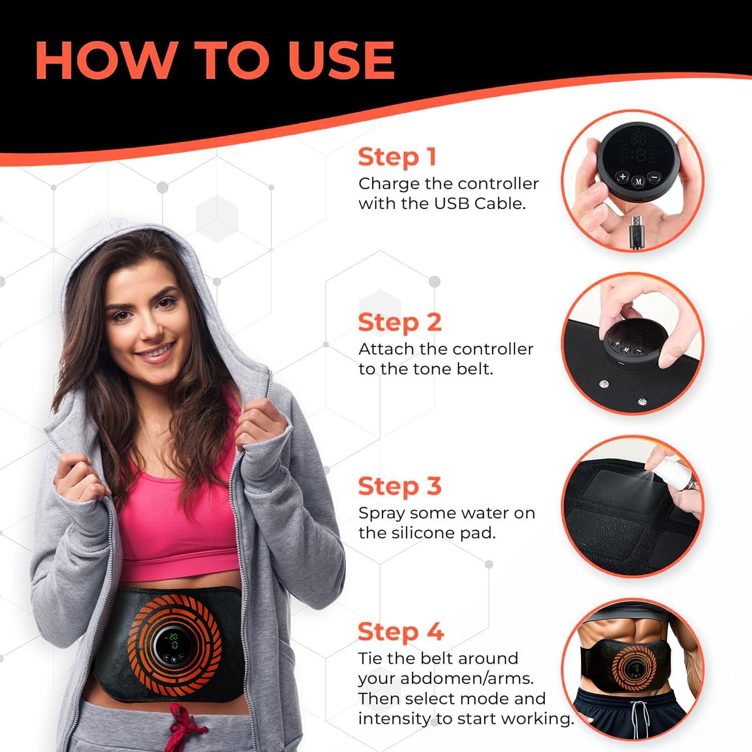 Thumbnail 6 de Ceinture EMS abdominale EMS Ceinture Abdominale : 12 modes et 20 niveaux, sans gel