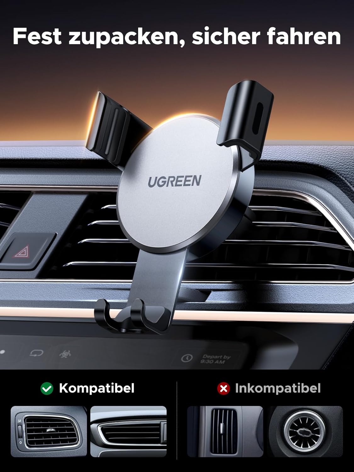 Detalle 2 de UGREEN Kfz-Handyhalterung für Lüftung, universal