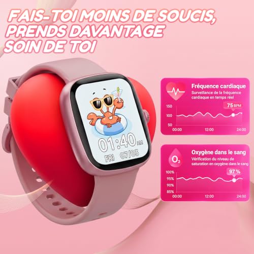 Detalle de YUNIBRIX K15, montre connectée pour enfant avec 20 modes sportifs