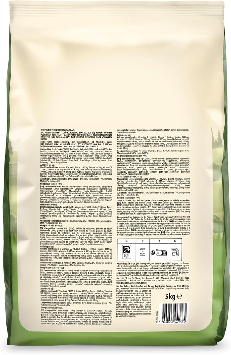 Thumbnail 1 de by Amazon Aliment pour chat adulte sans céréale — poulet frais, 3 kg (ancien Lifelong)