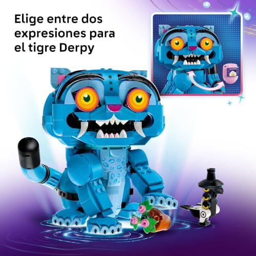 Detalle de LEGO KPop Demon Hunters 72537 Derpy Tiger y Sussie Bird, 825 piezas