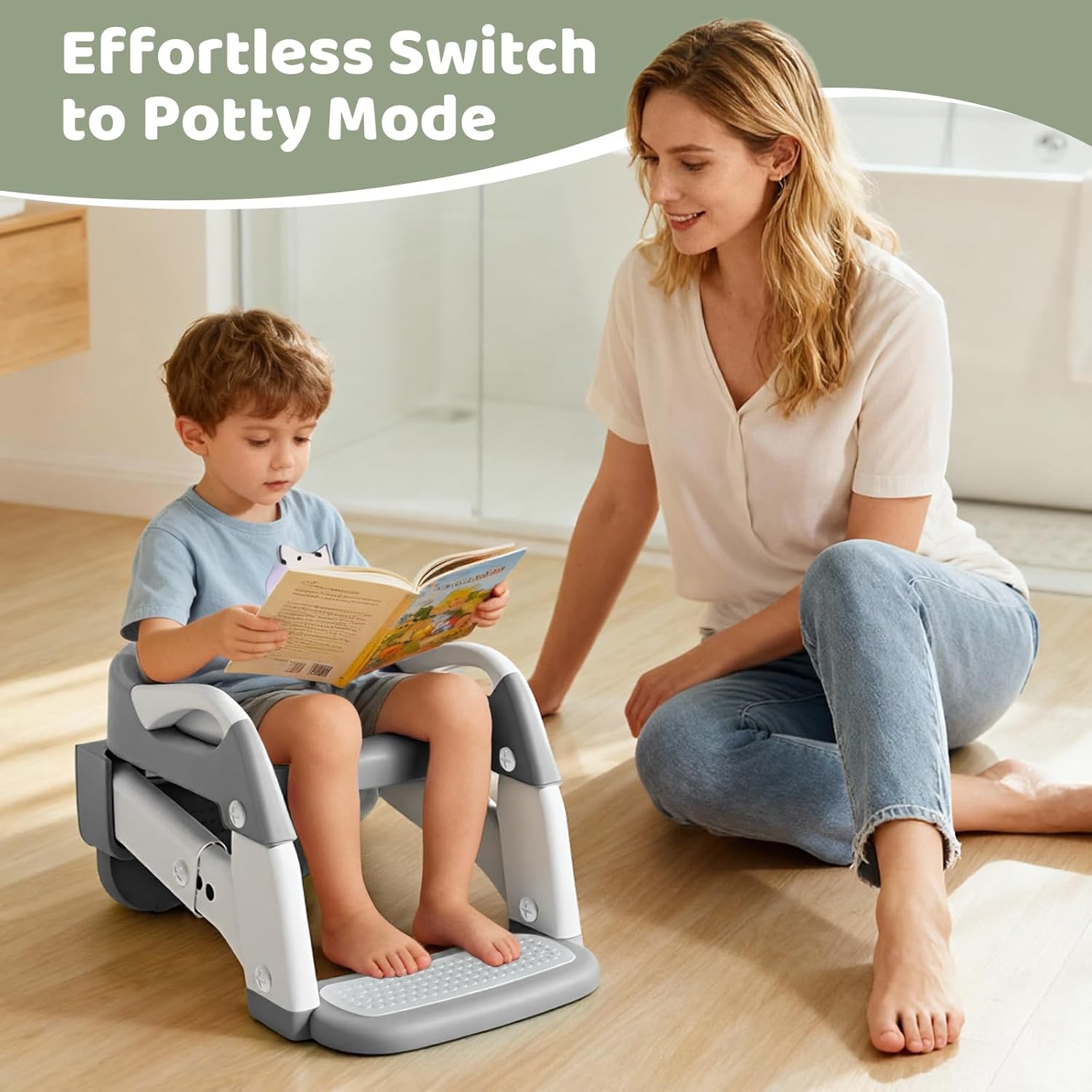 Thumbnail 2 de Sweetmirth Potty Training Toddler Toilet Seat: 3-in-1 Grow-with-Me Stool for Ages 1–6