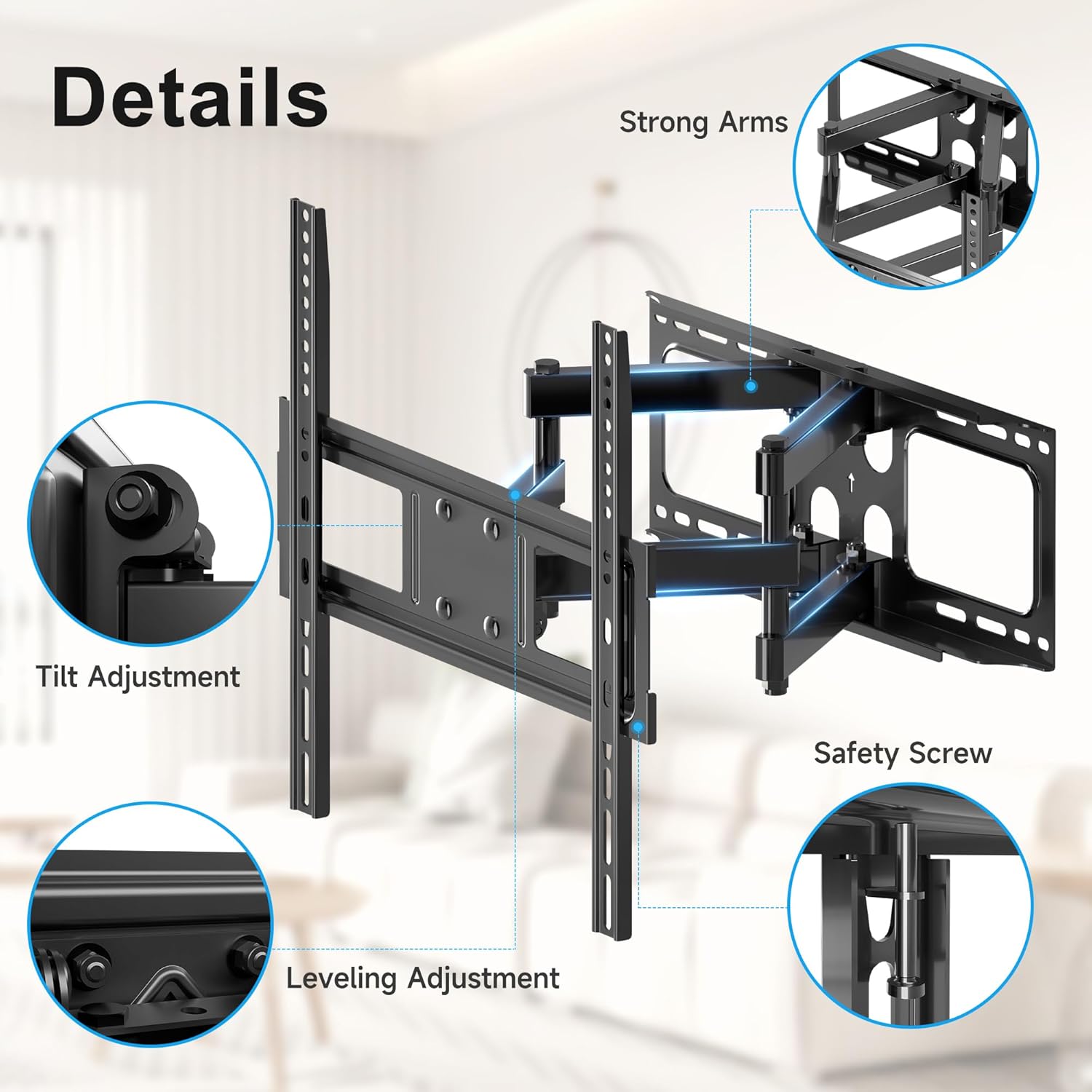 Thumbnail 5 de XINLEI MA570 full‑motion TV wall bracket 70"