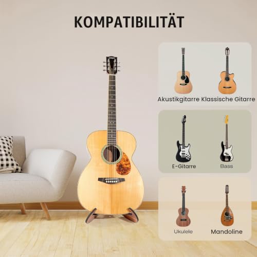 Thumbnail 4 de LINRAX GS1 Gitarrenständer – Universeller X-Rahmen Holzständer mit sanftem Gummi