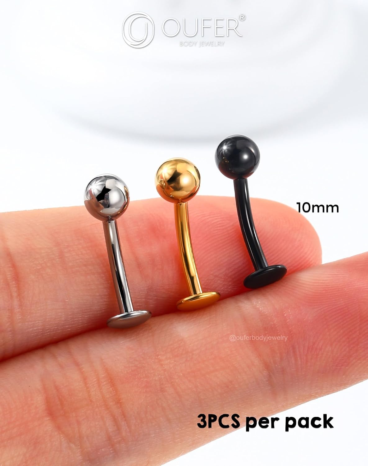 Thumbnail 1 de OUFER Body Piercing Bijou nombril Titanium 14G