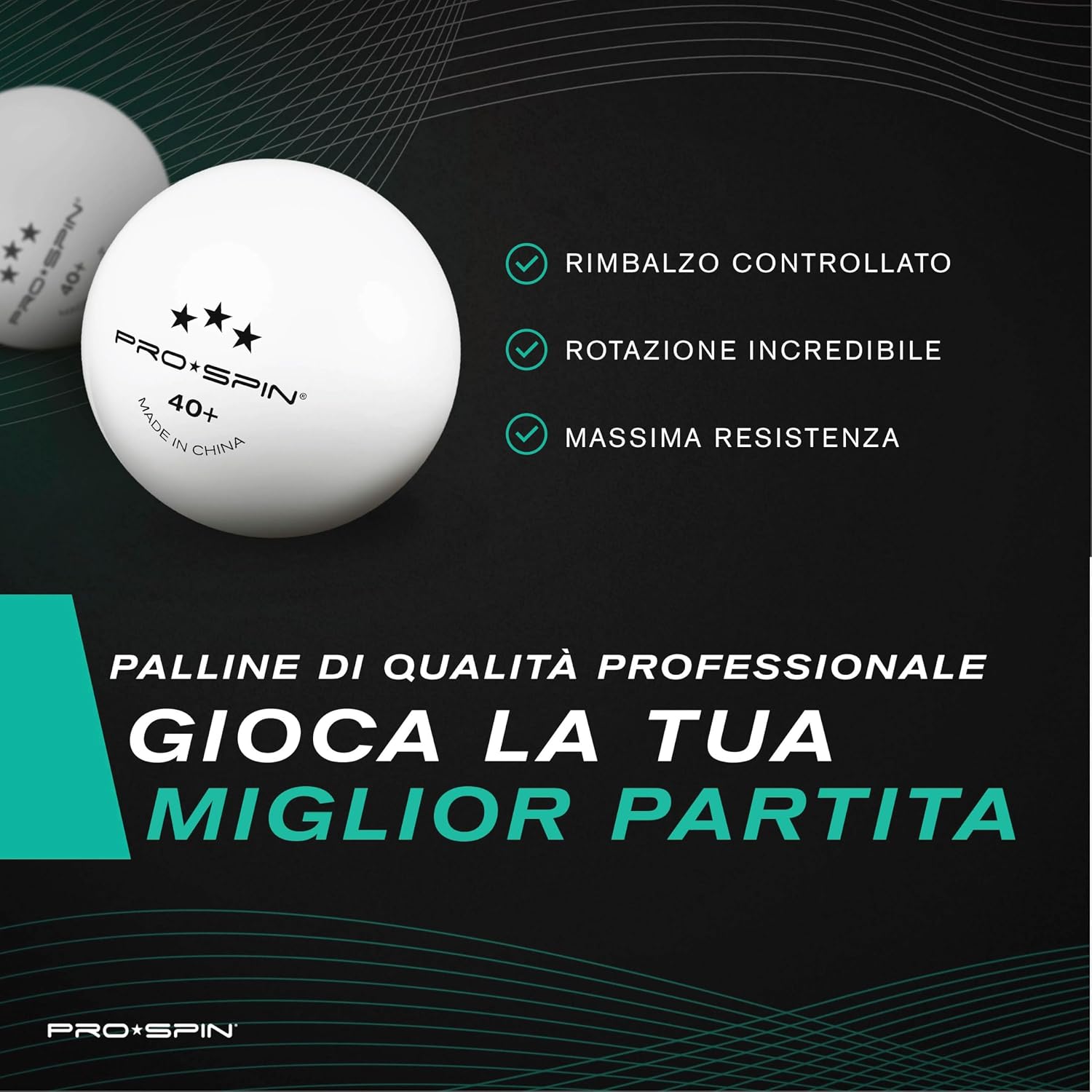 Detalle 2 de PRO-SPIN Palline Ping Pong 3 stelle