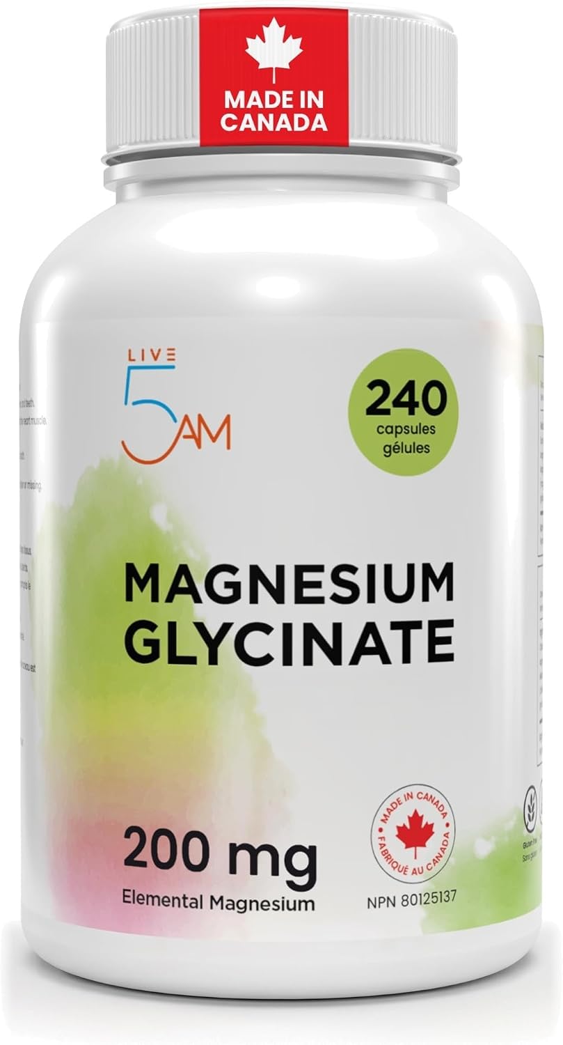 Detalle de Live 5AM MBG-200|240 Magnesium Bisglycinate, 200 mg, 240 Capsules