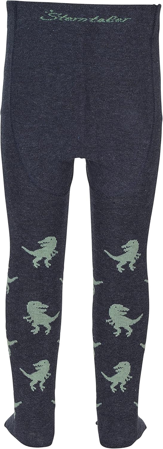 Detalle de Sterntaler Jungen Strumpfhose mit T-Rex-Motiv – Waschbar, Baumwollmischgewebe