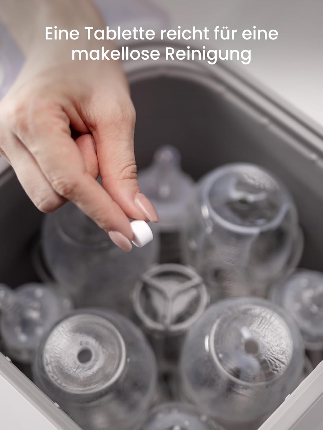 Detalle de Grownsy 130 Stück Babyflaschen Reinigungstabletten – kompatibel mit Grownsy, Baby Brezza, Momcozy