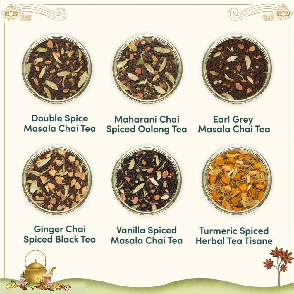 Thumbnail 1 de VAHDAM Té Suelto Chai 🎁 Set 12 Sabores Sin Gluten OGM