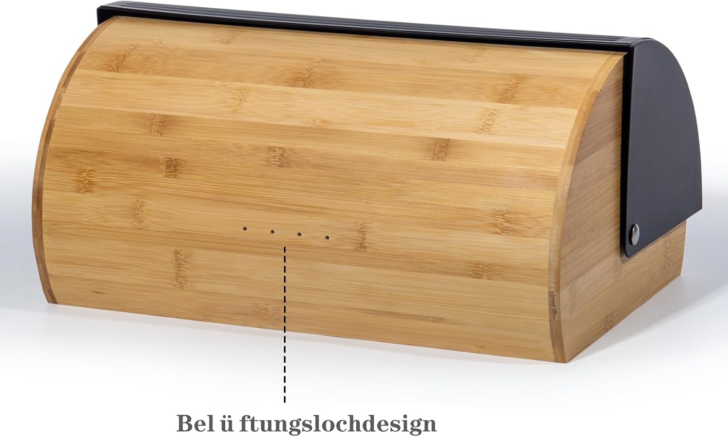 Thumbnail 5 de GREELUE Brotkasten Metall Holz 39 cm