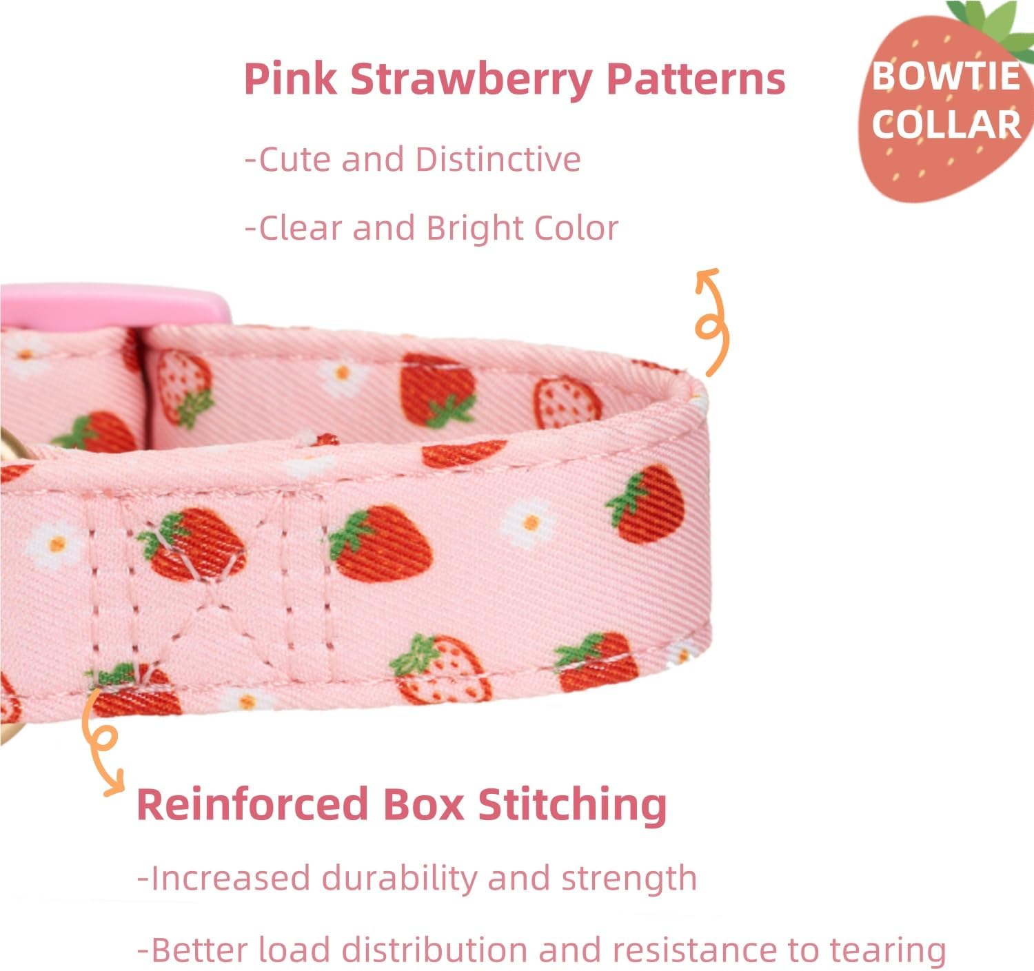 Detalle 1 de Petiry Pink Dog Collar with Bow Tie 1.5 cm