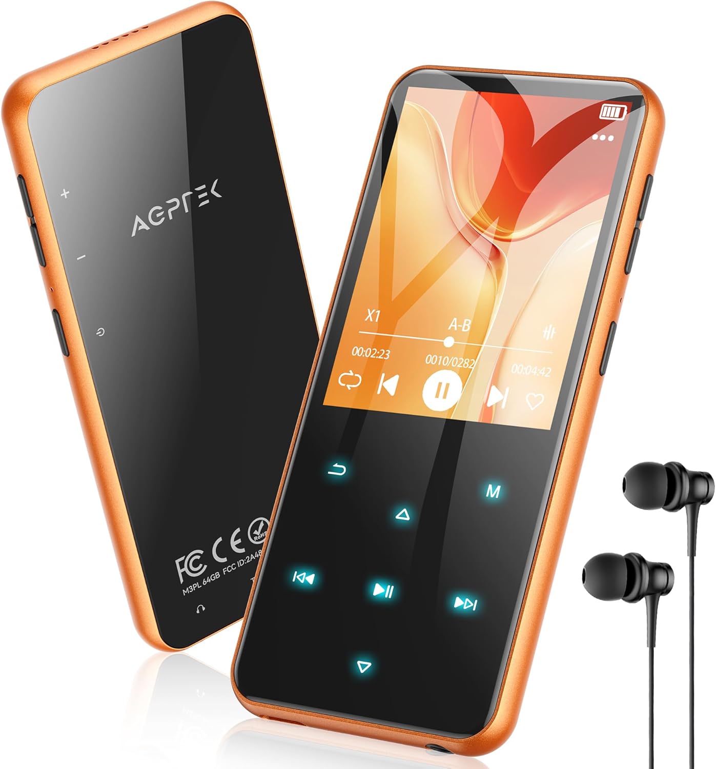 Thumbnail 2 de AGPTEK 64Go MP3 Bluetooth avec Haut-Parleur — Grand Écran, Son HiFi et GPS de fonctions sport