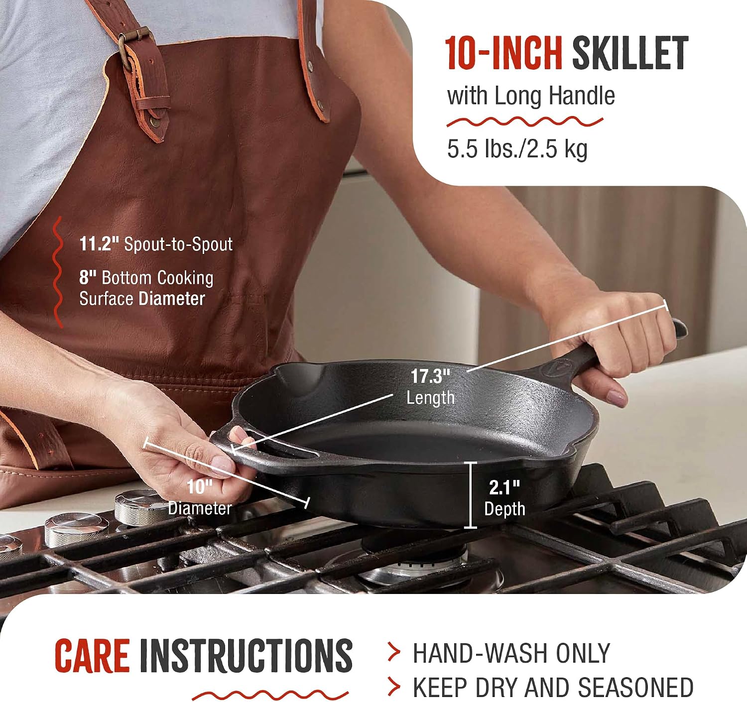 Detalle 2 de Victoria 10-Inch Cast Iron Skillet