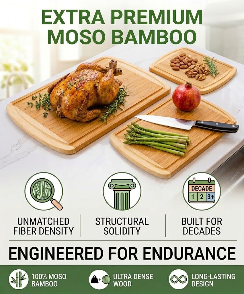 Thumbnail 2 de Bamboo Cutting Boards Set of 3 ⚙