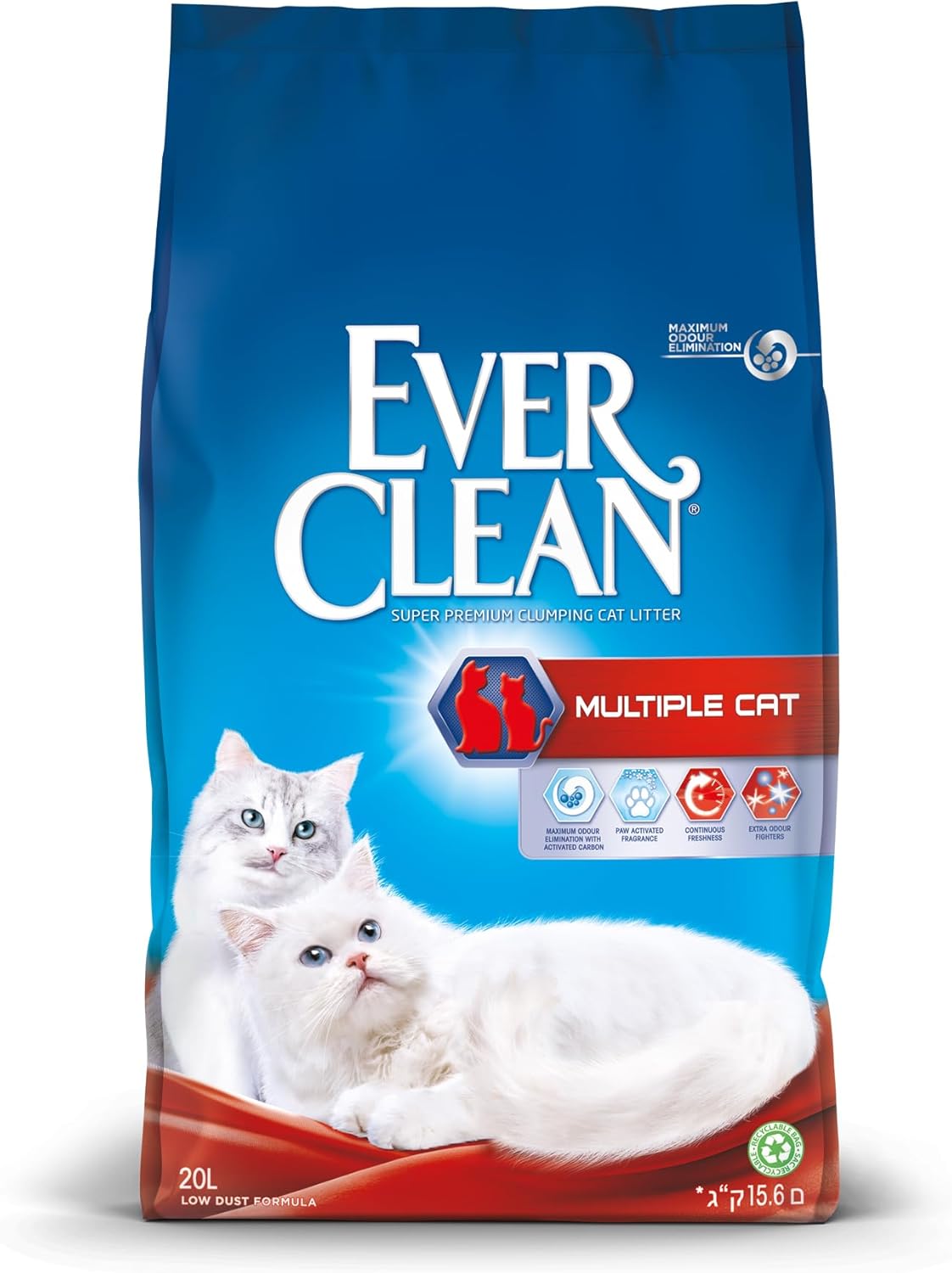 Ever Clean litière agglomérante parfumée pour Plusieurs Chats – 20 litres