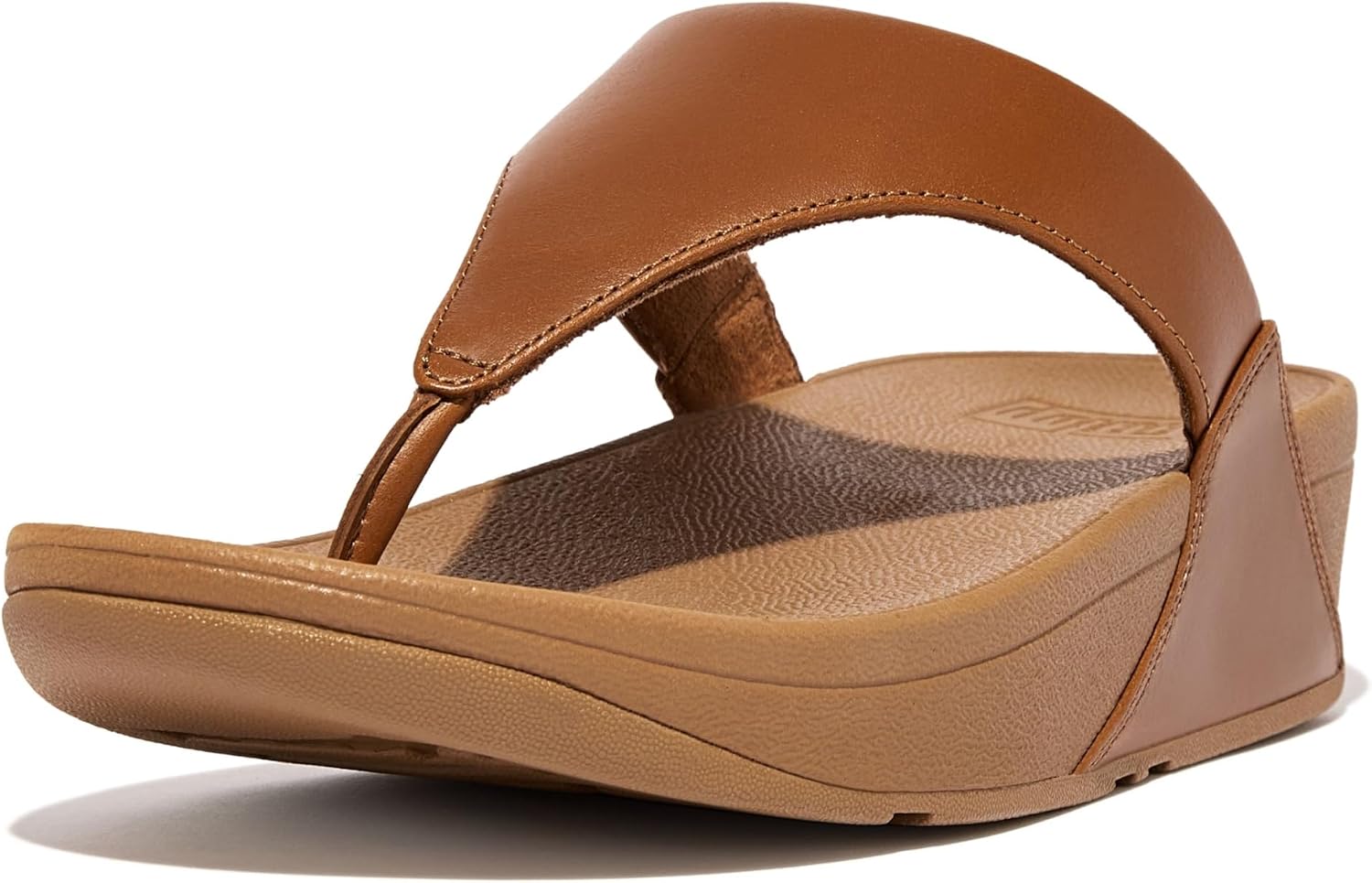 Detalle de FitFlop Lulu Leather Toepost Womens Platform Sandals in White