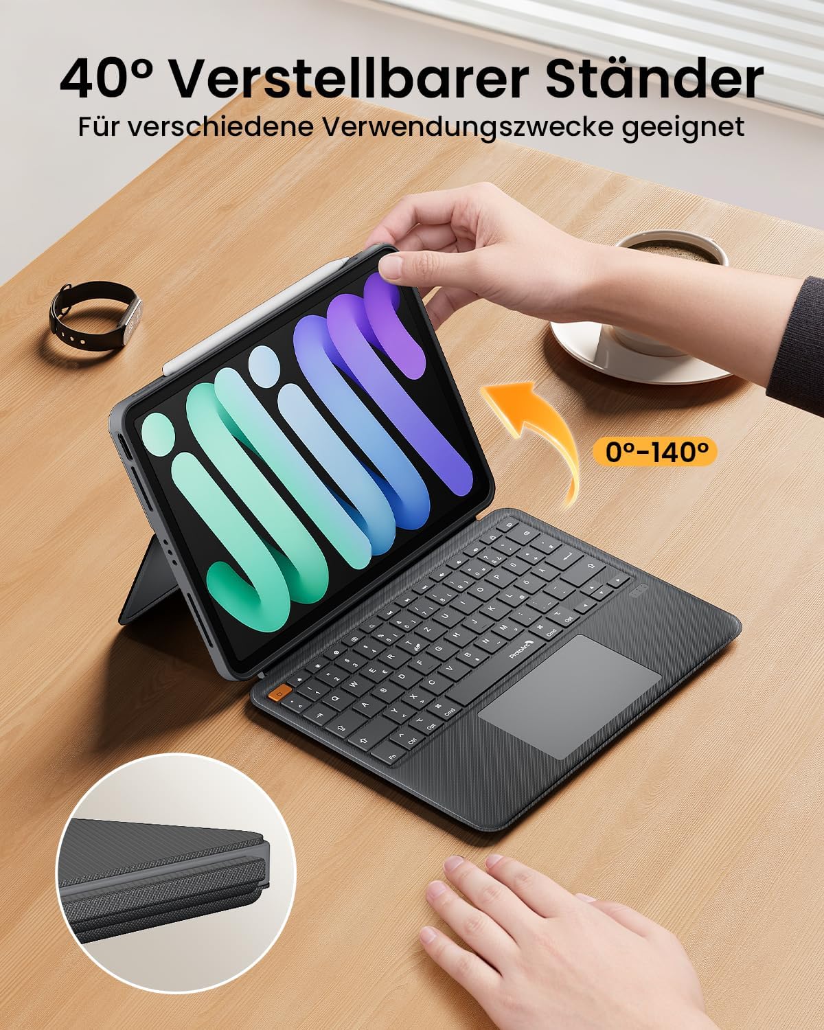 Thumbnail 4 de ProtoArc TK500 iPad Hülle 11" ⌨