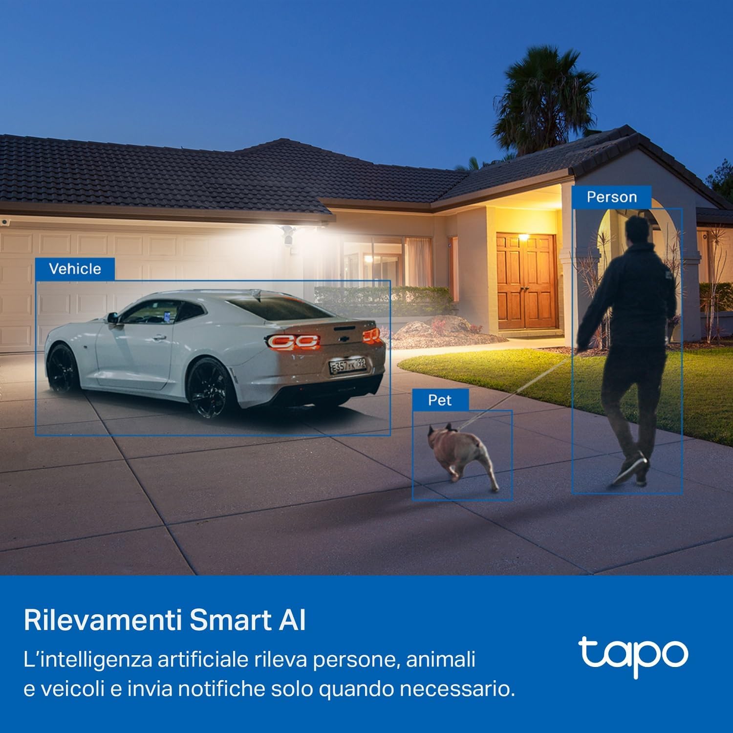 Thumbnail 5 de Tapo C720 Telecamera Wi‑Fi esterno 2K 4MP con visione a colori e proiettori 2.800 lumen