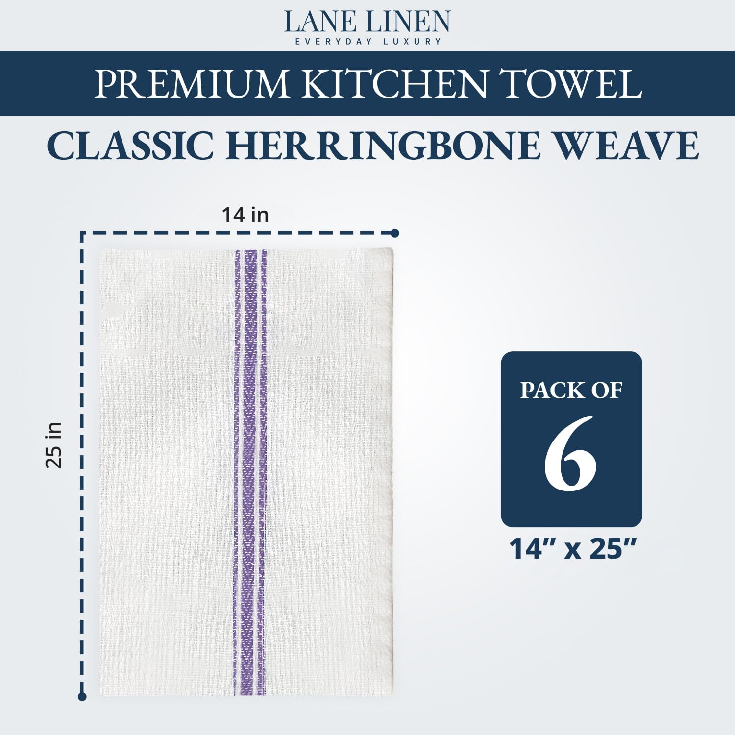 Thumbnail 1 de LANE LINEN Kitchen Towels 14"x25"