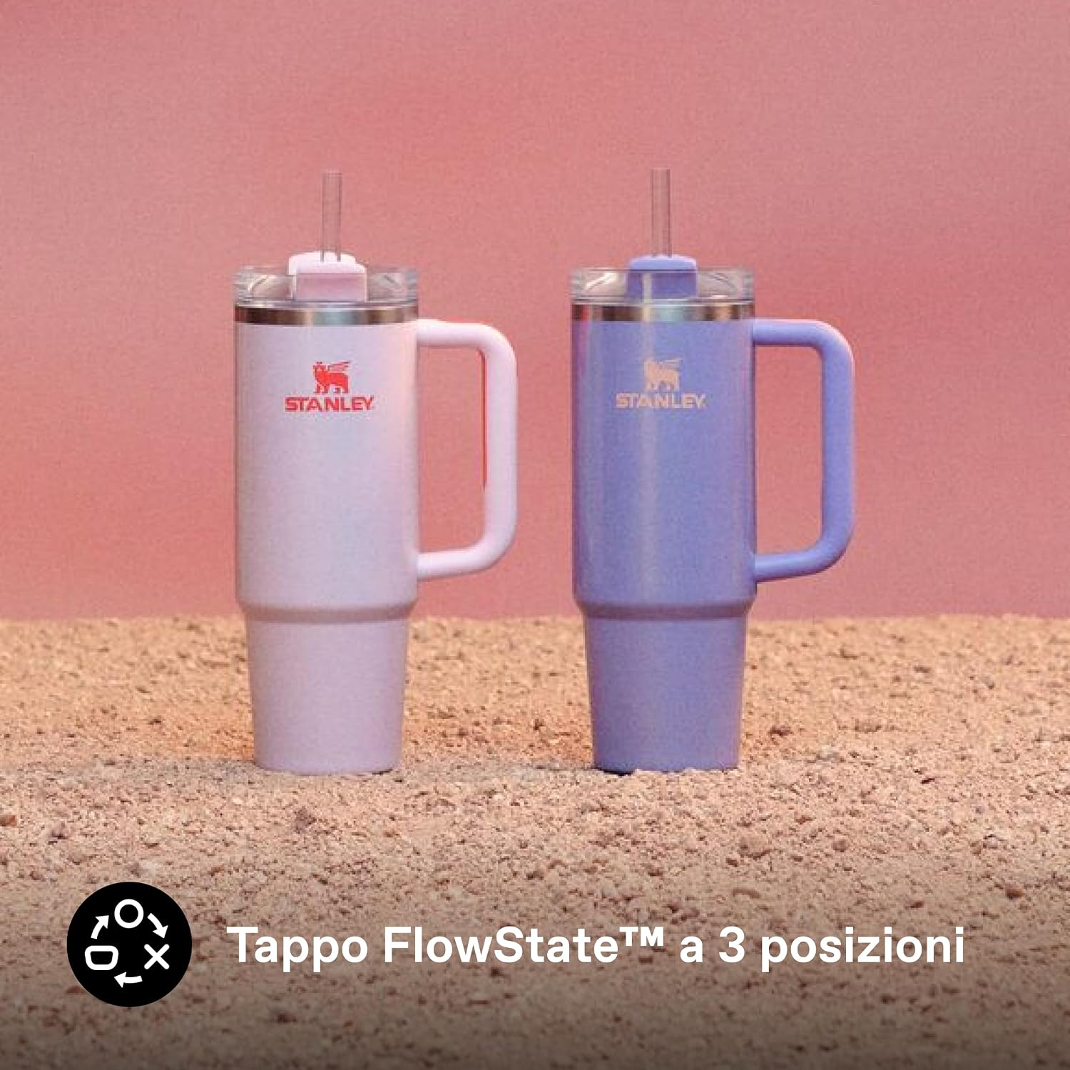 Detalle de STANLEY 1913 Quencher H2.0 Flowstate Borraccia 0.89L Freddo – Periwinkle Shimmer