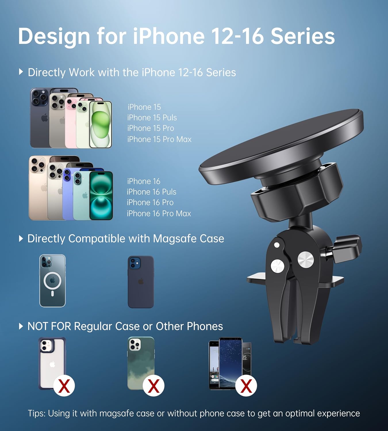 Thumbnail 5 de Support Téléphone Voiture Magnétique MagSafe compatible iPhone 17