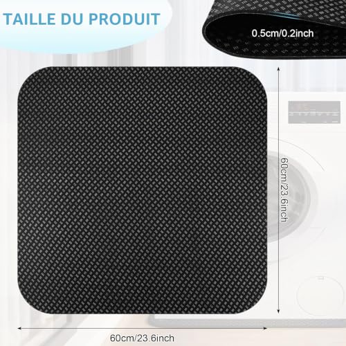 Thumbnail 1 de TranRantic Tapis Anti Vibrations 60 x 60 cm pour Machine à Laver (Noir) – stabilité et protection du sol