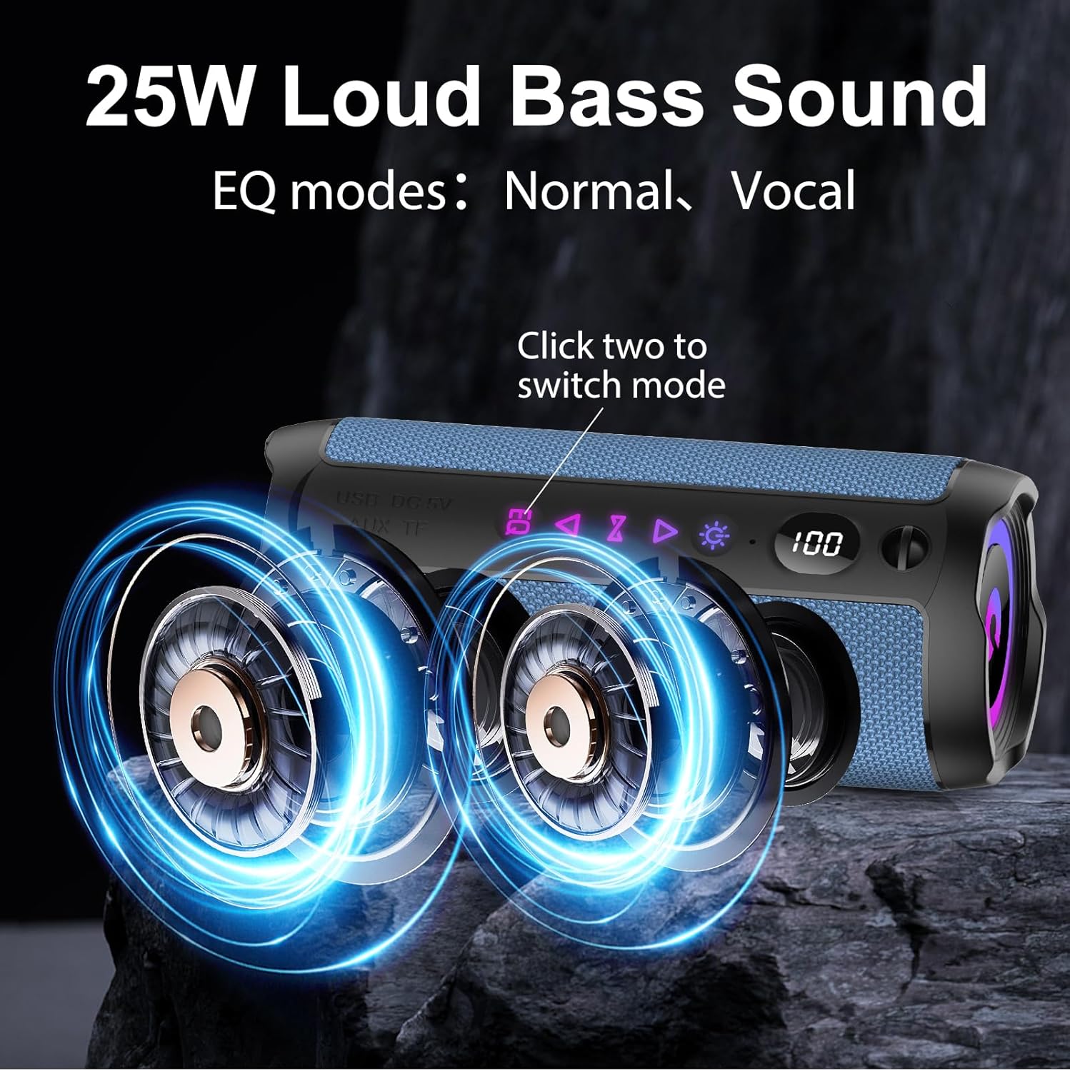Thumbnail 1 de Bluetooth-Lautsprecher mit Licht: 25W, IPX7, 360° HiFi-Stereo & TWS