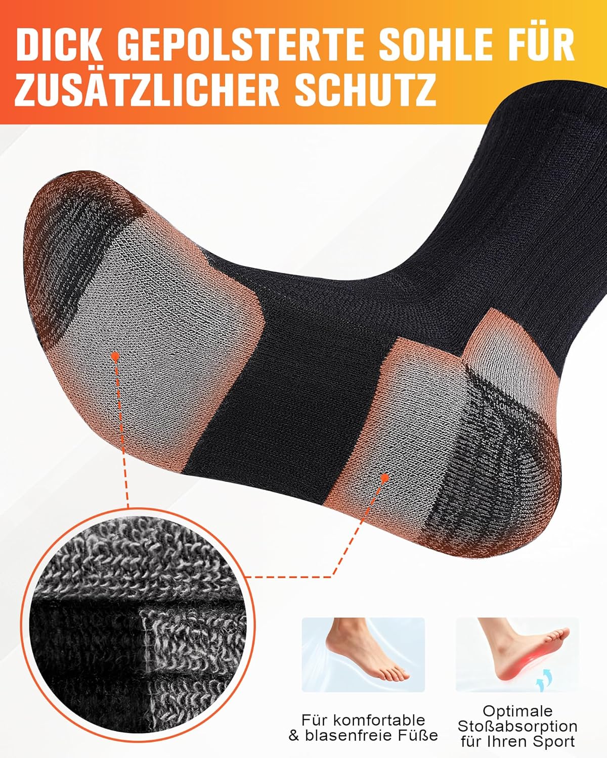 Thumbnail 5 de SockWaddles Merino Wandersocken 3 Paar
