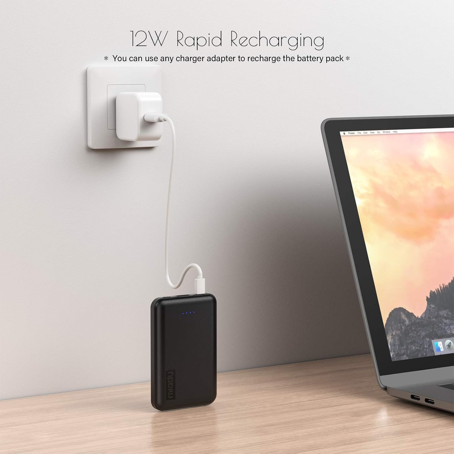 Detalle de Miady 5000mAh Ultra Slim portable charger