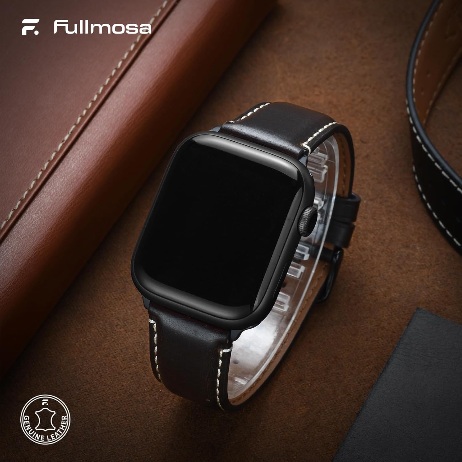 Thumbnail 1 de Fullmosa leather Apple Watch strap 42-46mm
