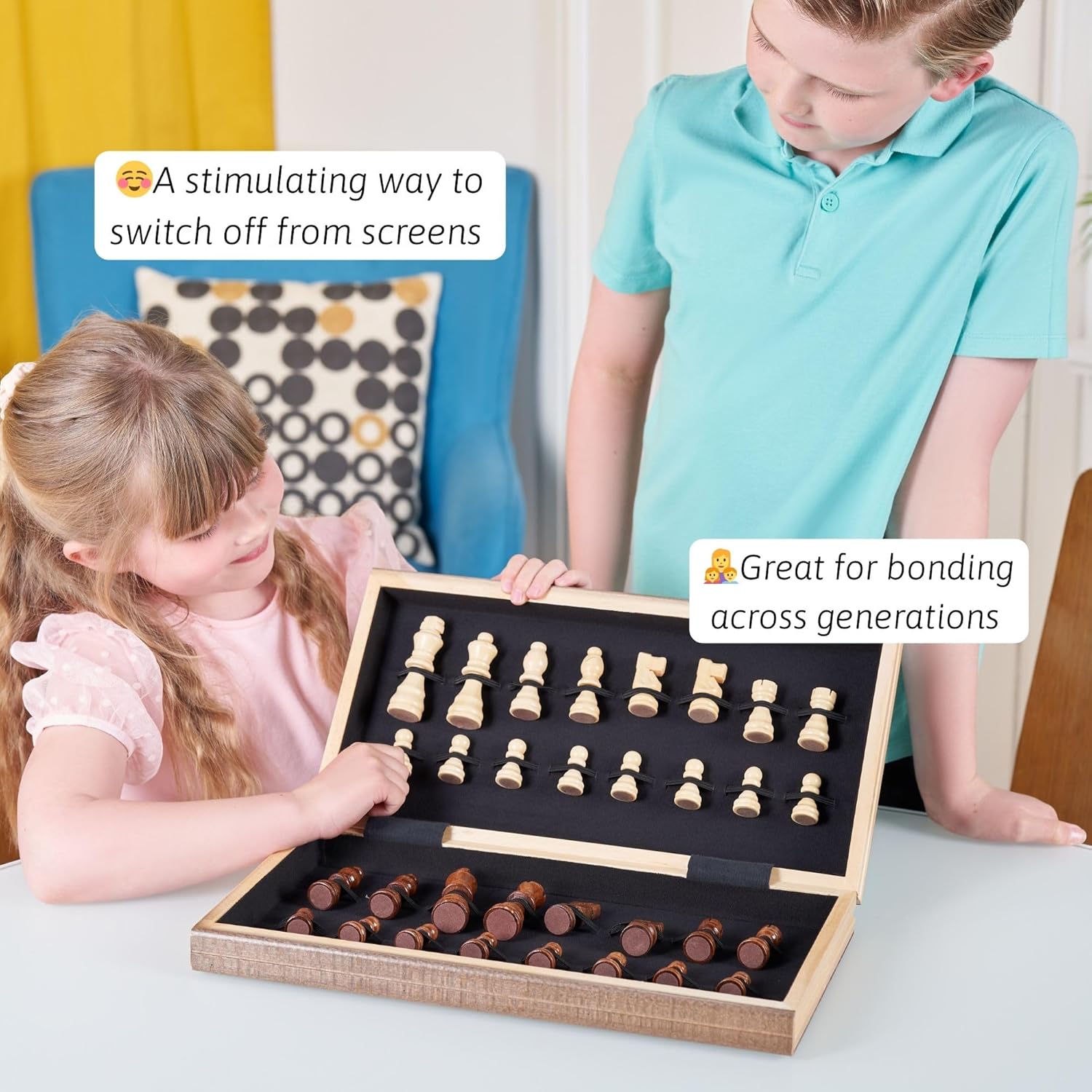 Thumbnail 5 de Jaques of London Large Chess Set with 15" Board and Staunton Pieces (Premium Wooden Set for Adults)