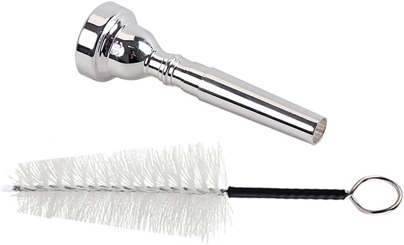 Detalle de Ogdni C521+C51A 3C Trumpet Mouthpiece, Silver-Plated Metal with Brush
